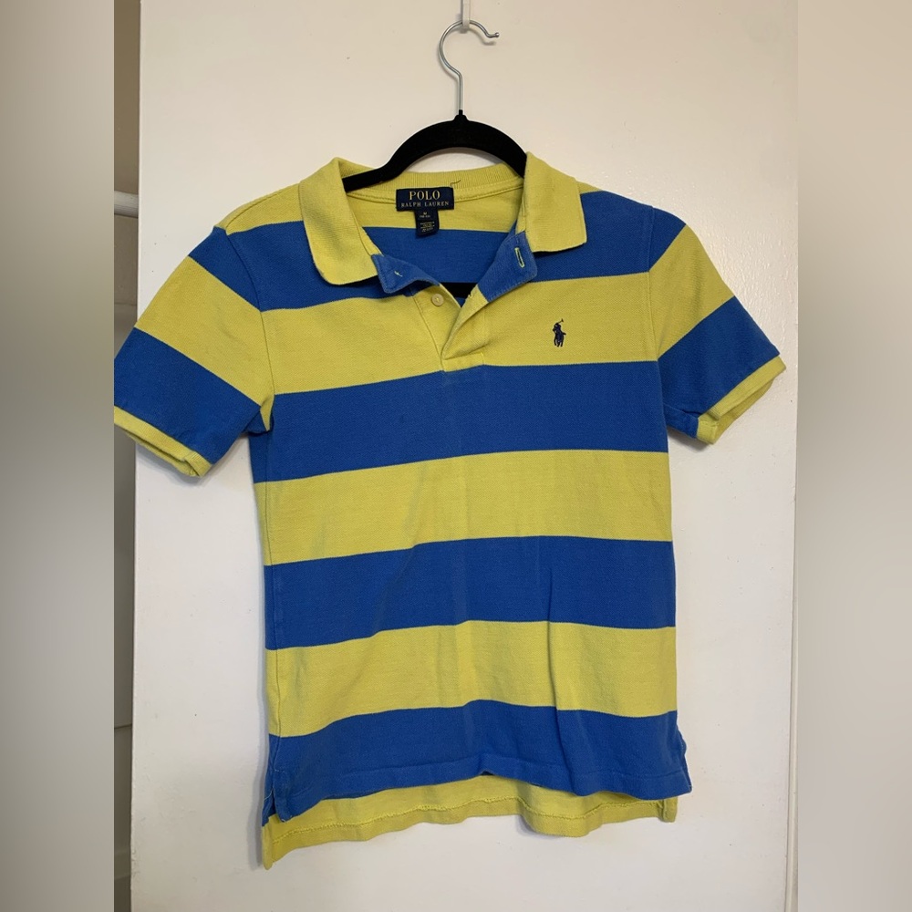 Polo by Ralph Lauren Yellow & Blue Striped Kids Polo